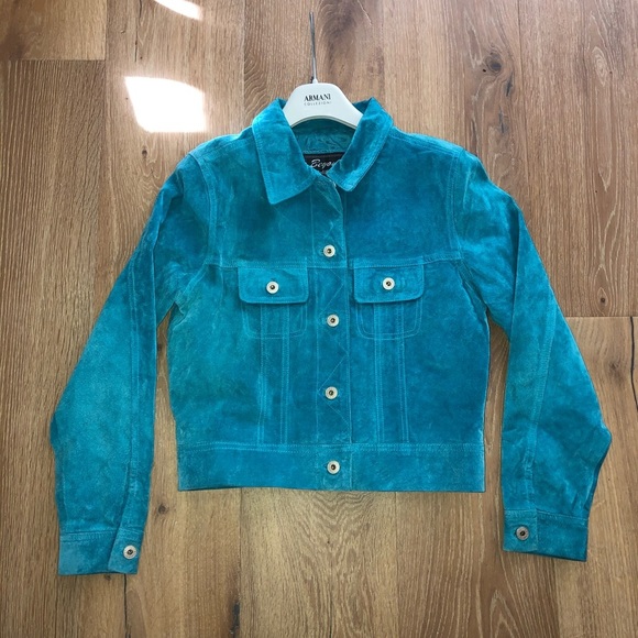 Express torquois suede jacket new size S - Picture 3 of 6